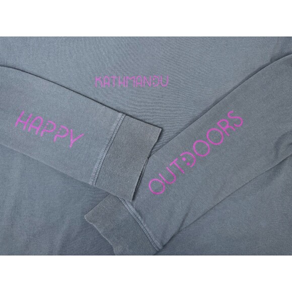 Kathmandu Long Sleeve T Shirt Womens Small Washed Gray Pink Happy Outdoors - Picture 3 of 13